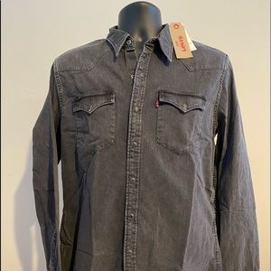 Brand new Levi’s Black denim western shirt